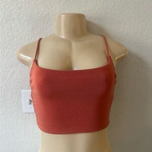 Elegant Coral Tank Top Baddieville crop top sexy